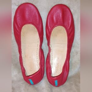 Woman's Size 9 flats Tieks red & blue - like new